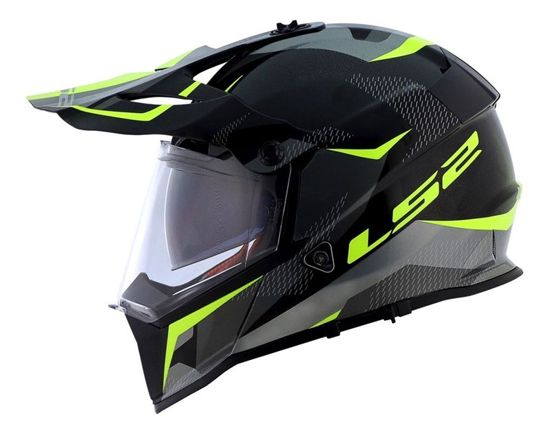 Capacete Ls2 Mx436 Pioneer Evo Element Preto Fosco Titanium