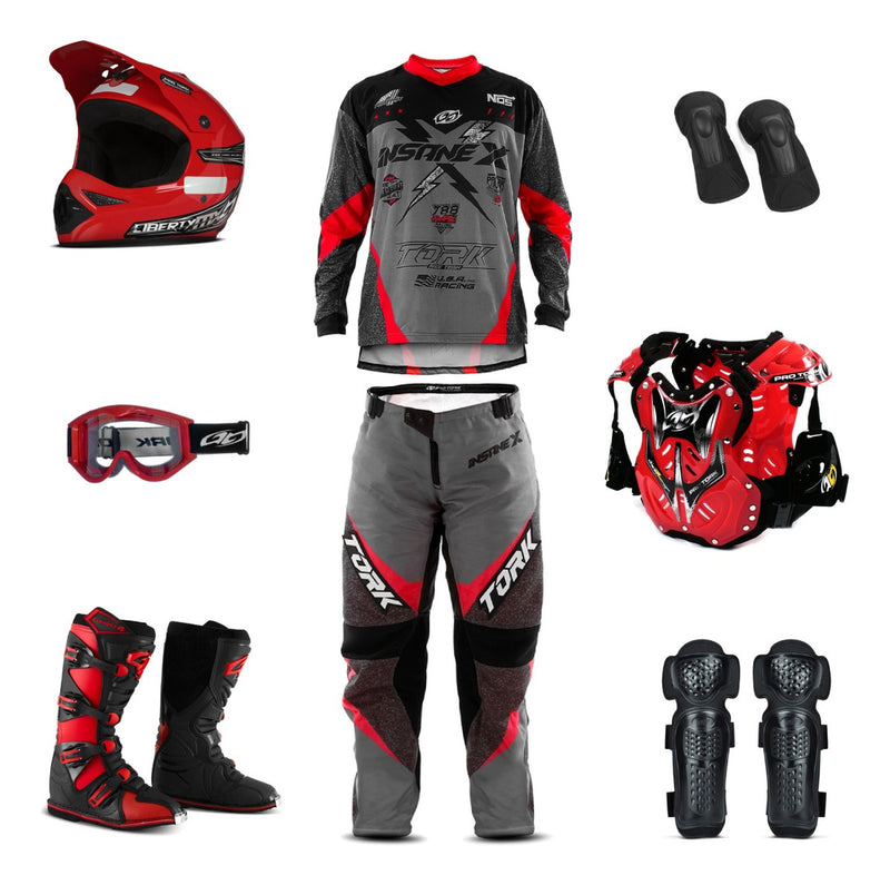 Kit Equipamento Pro Tork Completo Piloto Off Road Motocross