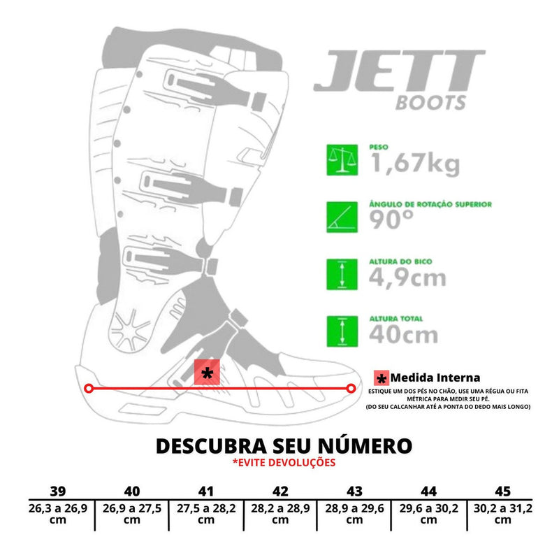 Bota Motocross Pro Tork Jett Lite Trilha Enduro Articulada