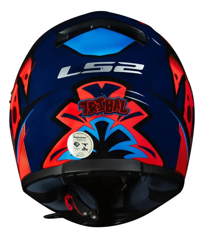 Capacete Fechado Ff358 Classic Tribal Laranja Ls2