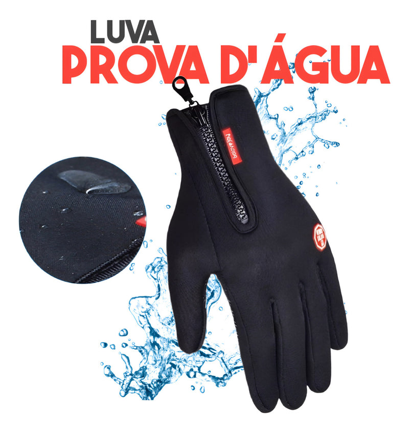 Luva Moto Bike Motoqueiro Térmica Touch Ziper Premium C/nf