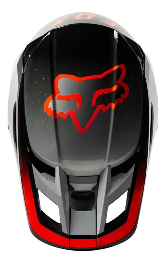 Capacete Fox Racing V2 Vizen Laranja / Verd Trilha Motocros