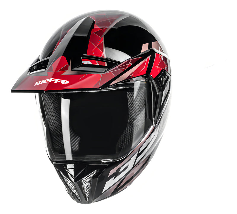 Capacete Bieffe 3 Sport 30 Anos Preto Rubro + Viseira Cor Preto Rubro Brilho Tamanho do capacete 60