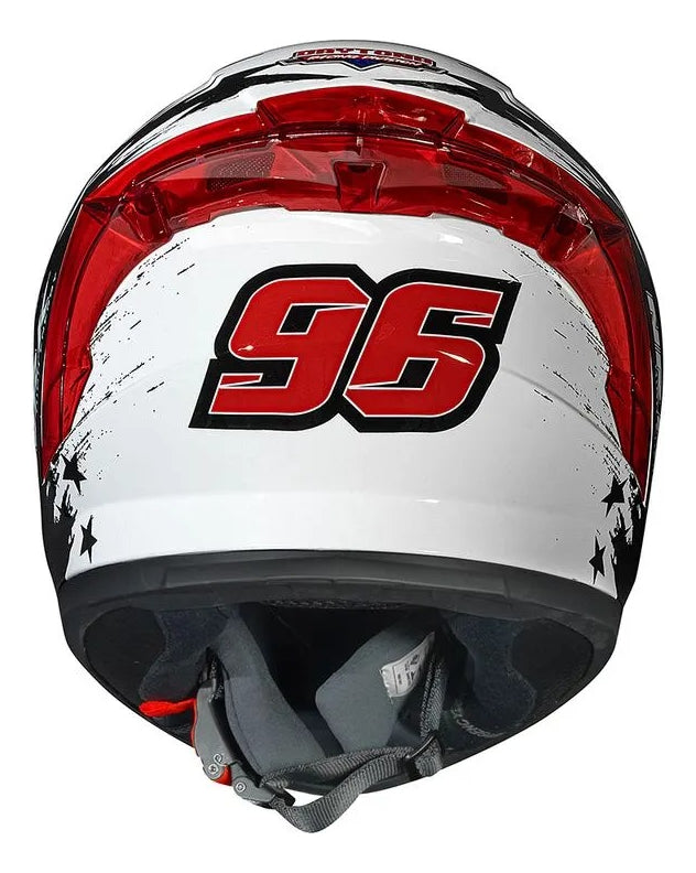 Capacete Norisk Flow Daytona Branco Vermelho