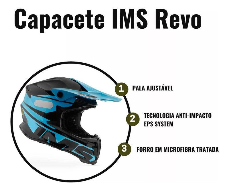 Capacete Fechado Moto Forro Removível Preto/azul Revo