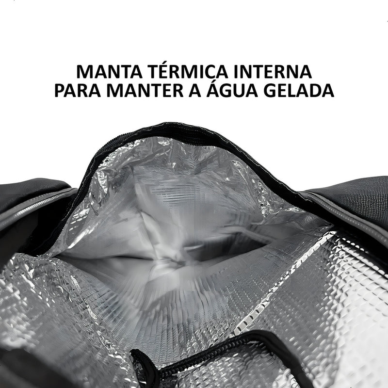 Mochila Hidratação C/ Refil 2 Litros Impermeável Bike Moto Cor Preto