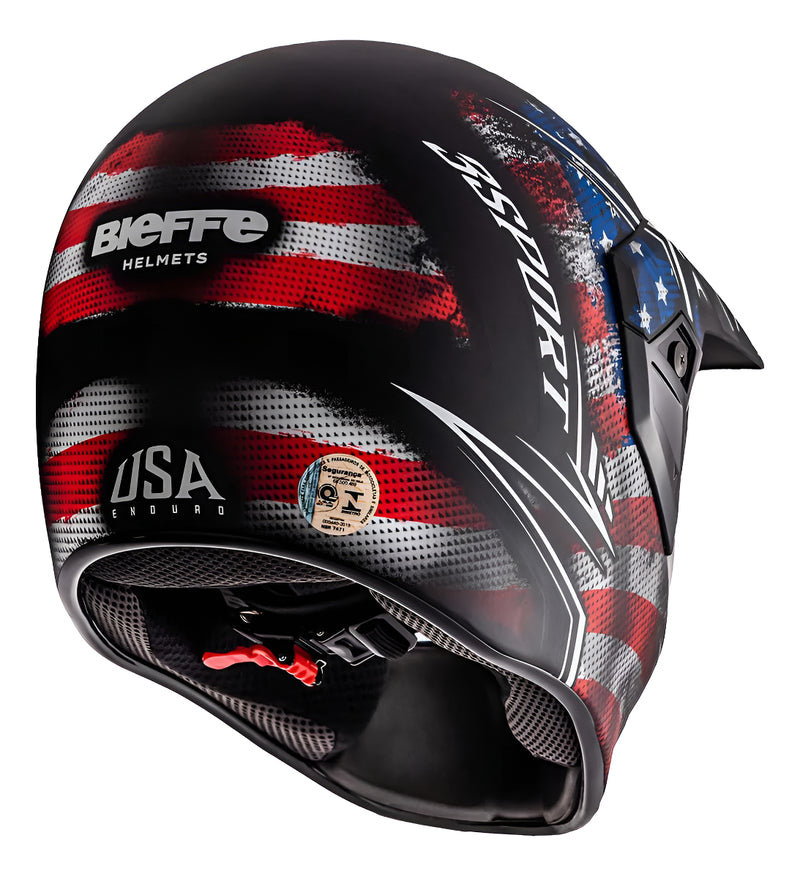 Capacete Moto Bieffe Estados Unidos Fechado Preto Fosco 56