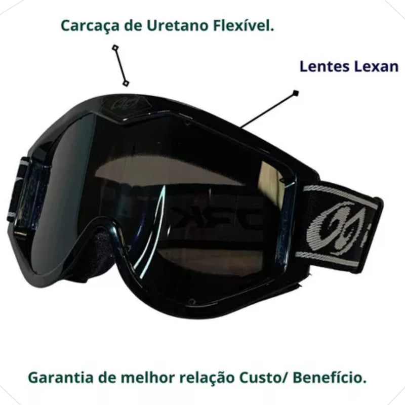 Kit Bota Oculos Proteção Motocross Trilha Enduro Offroad