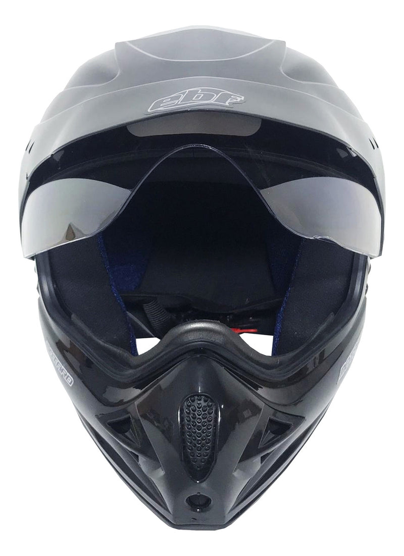 Capacete Moto Off Road Fechado Viseira Ebf Motard Solid