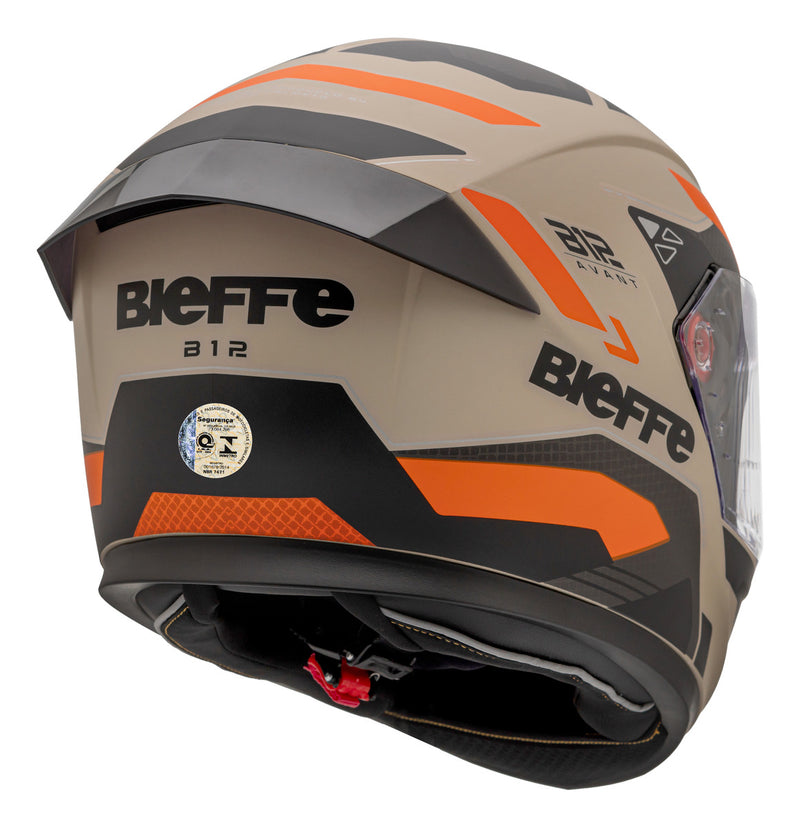 Capacete Bieffe B-12 Avant Desert Fosco Orange