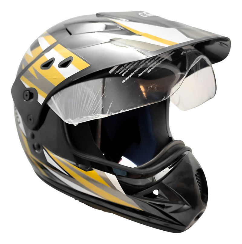 Capacete Moto Ebf Motard Street Preto Motocross Off Road