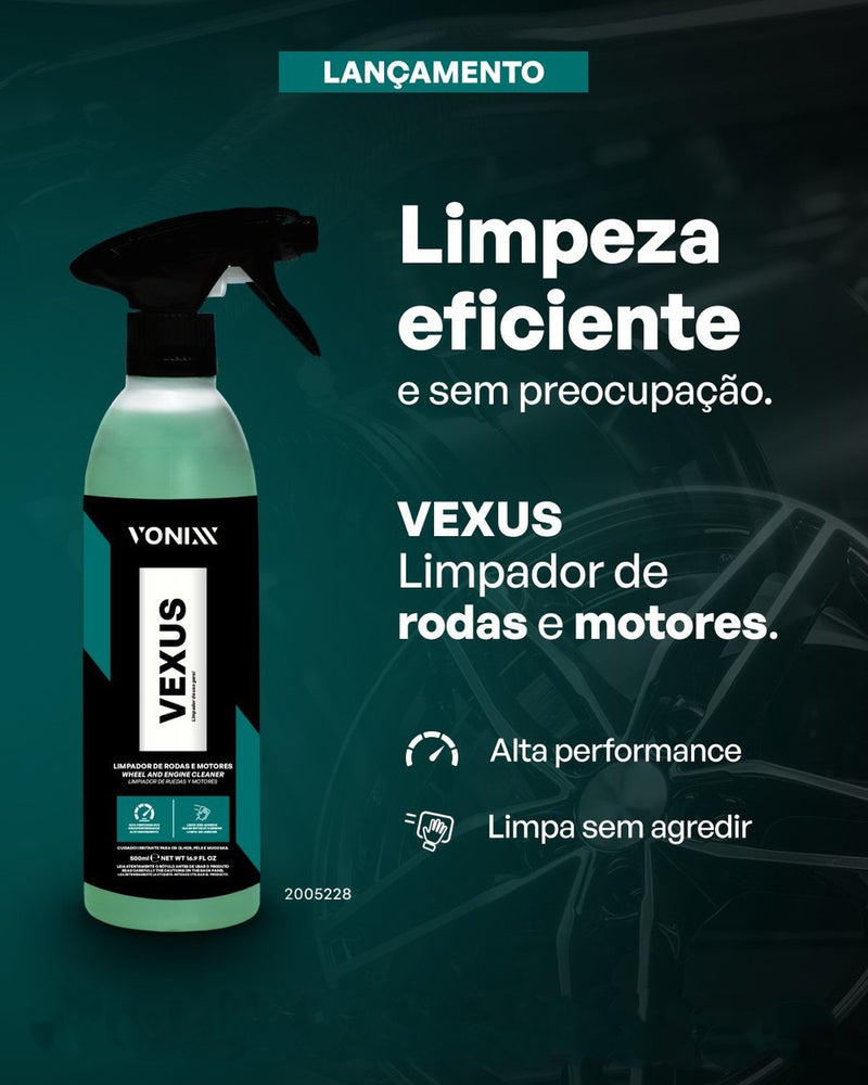 Vexus + Izer Limpa Roda Motor Descontaminante Vonixx 500ml