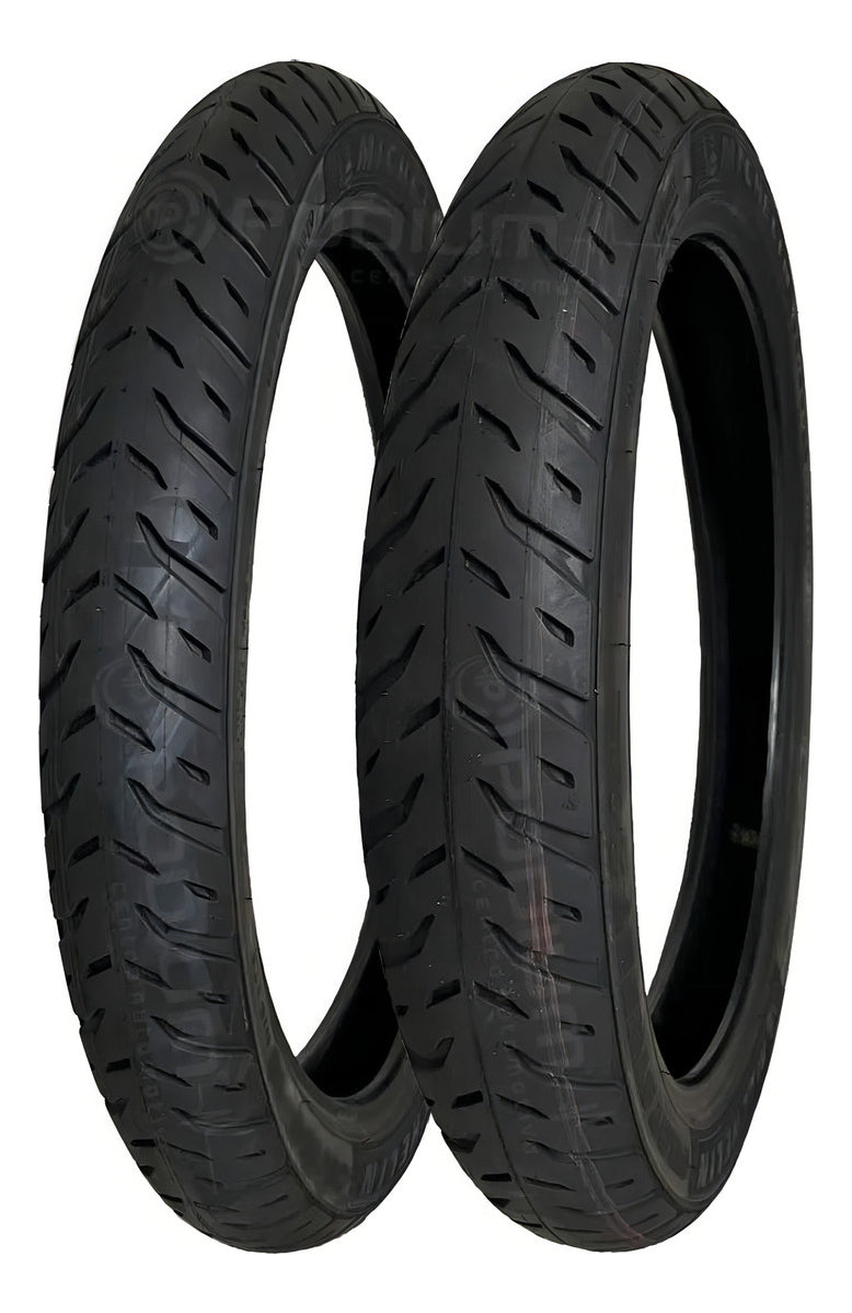 Par Pneu Honda Biz 125 80/100-14 + 60/100-17 Michelin