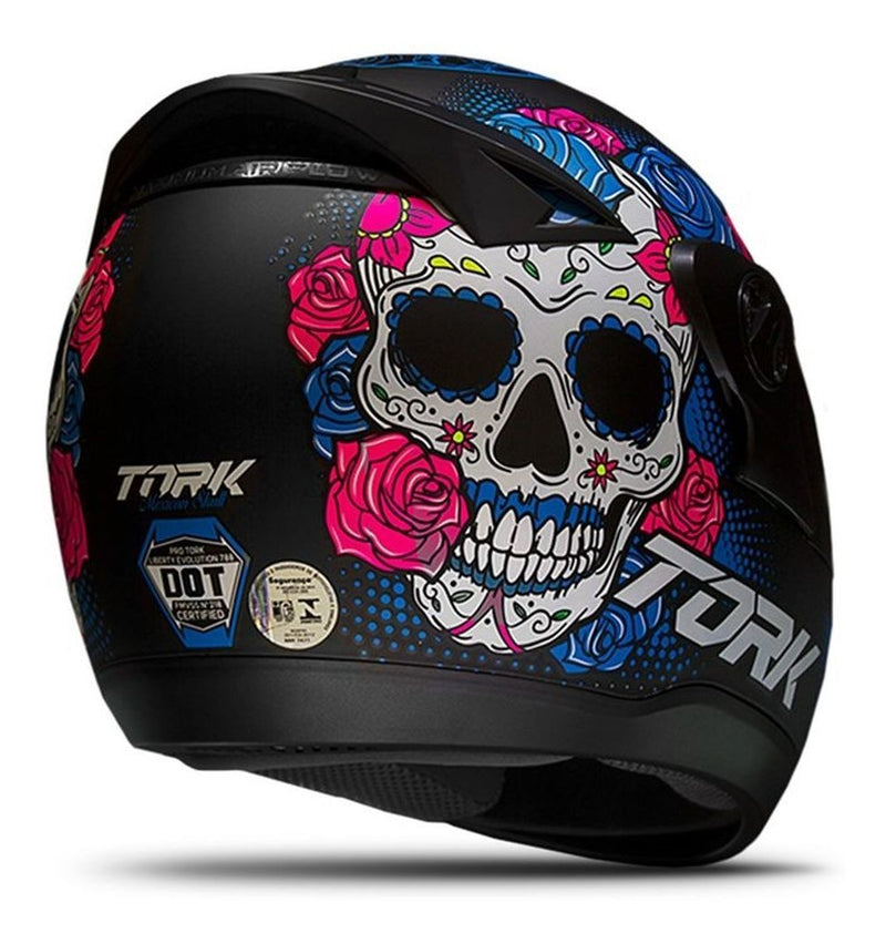 Capacetes Evolution Fechado G7 Skull Mexican Pro Tork Fosco