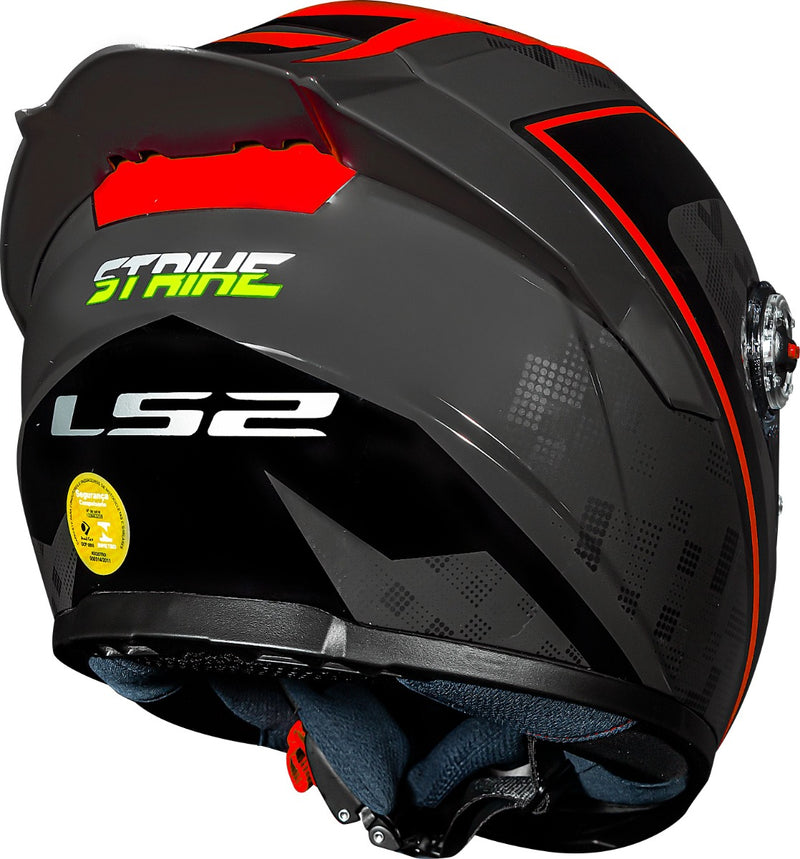 Capacete Ls2 Ff358s Striker Cinza/vermelho