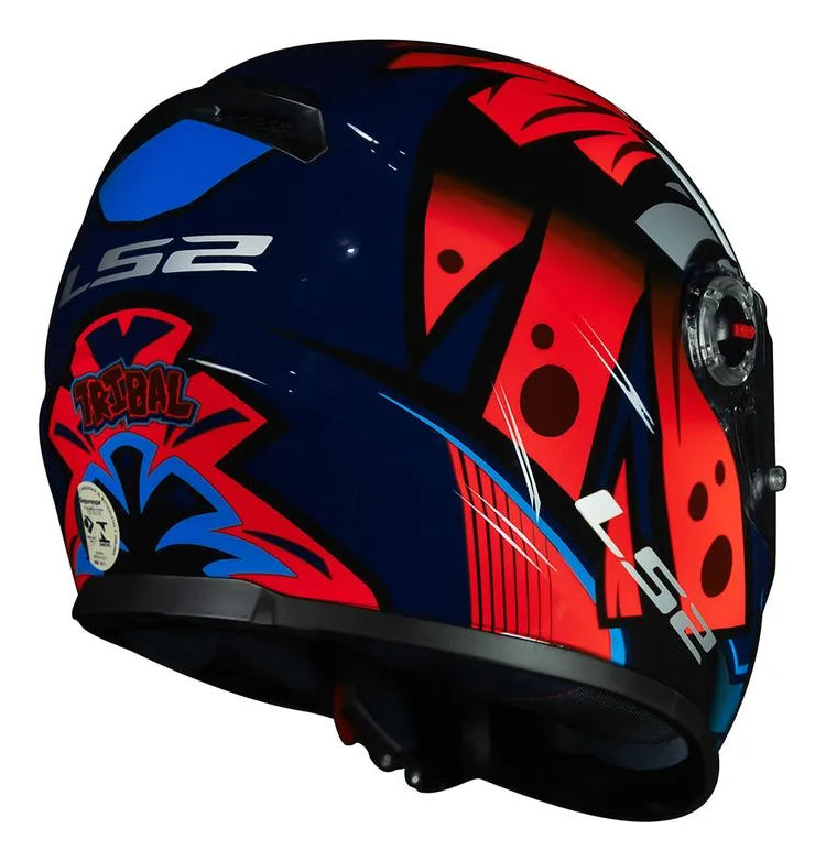 Capacete Fechado Ff358 Classic Tribal Laranja Ls2