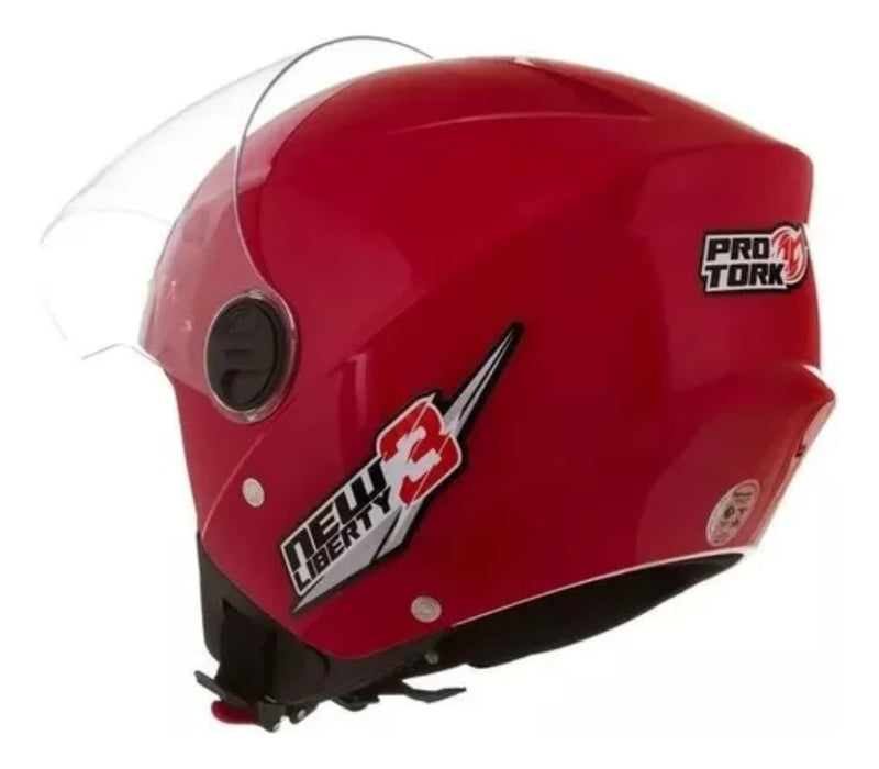 Capacete Para Moto Aberto Pro Tork New Liberty Thre Vermelho