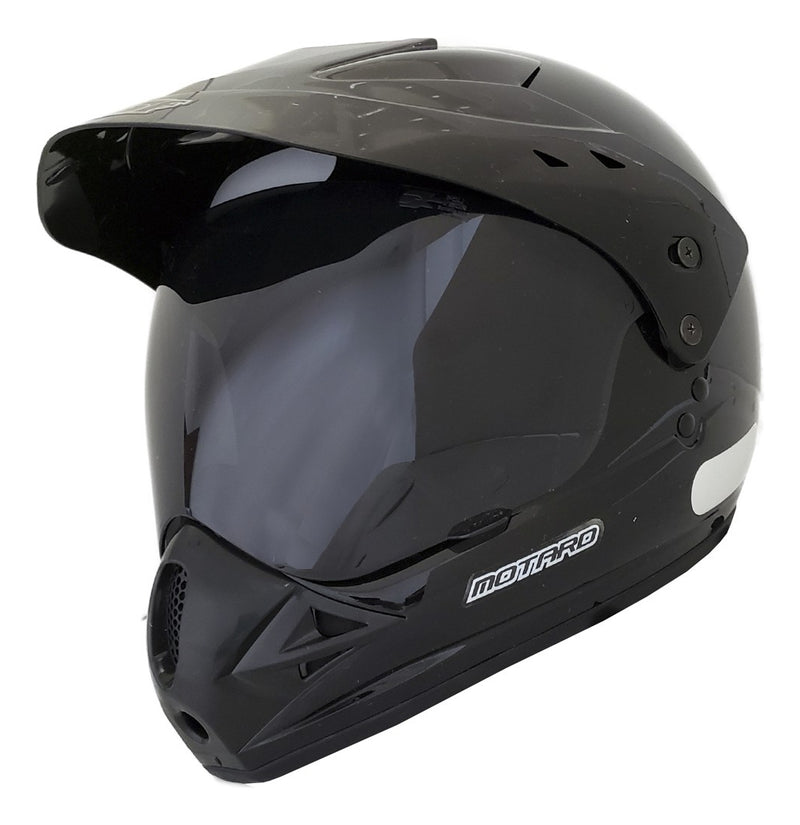 Capacete Motocross  Ebf Fechado Motard Preto  + Viseira Fumê