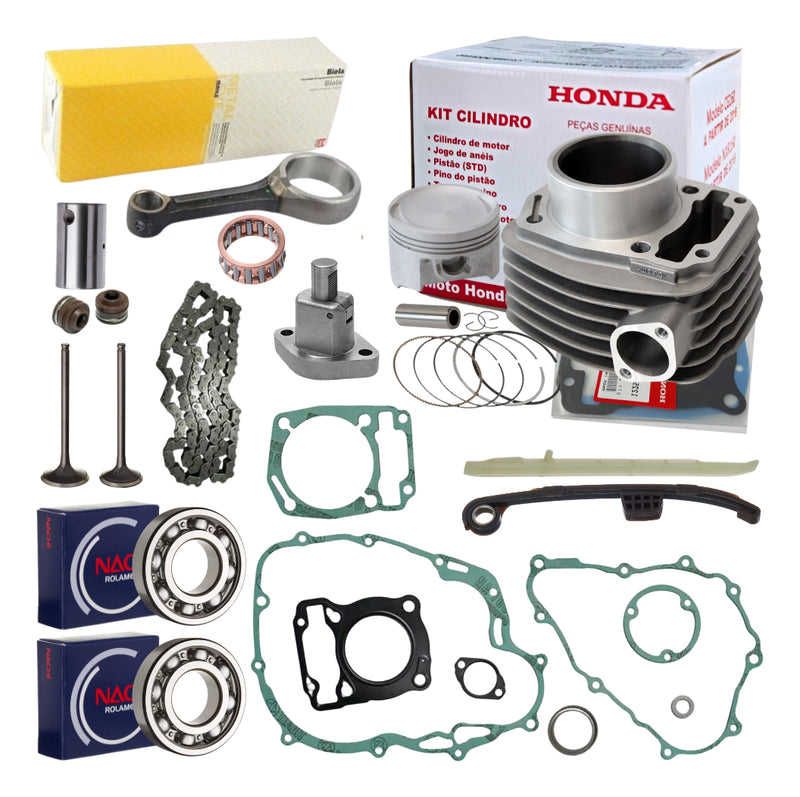 Kit Motor Honda Titan 160 Fan Bros 160 Biela Rolamento Junta