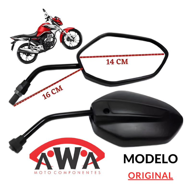 Par Retrovisor Para Moto Honda Titan Fan 125 150 160 2014