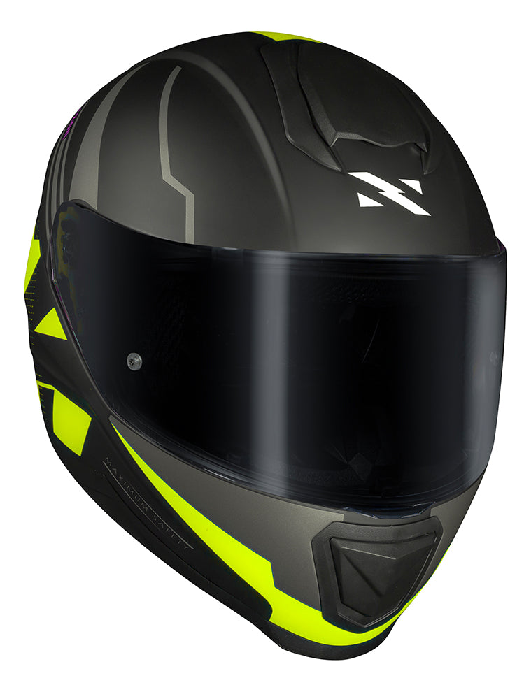 Capacete Norisk Razor Full + Viseira Fumê E Aerofólio Preto