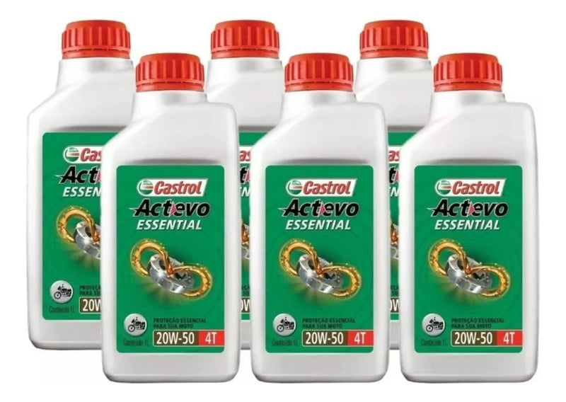 Óleo de motor Castrol mineral 20W-50 para moto/quadriciclo de 1 unidade x 1L