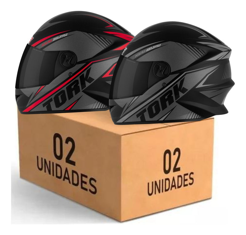 Kit Capacete Pro Tork R8 Liberty 2 Unidades Viseira Escura