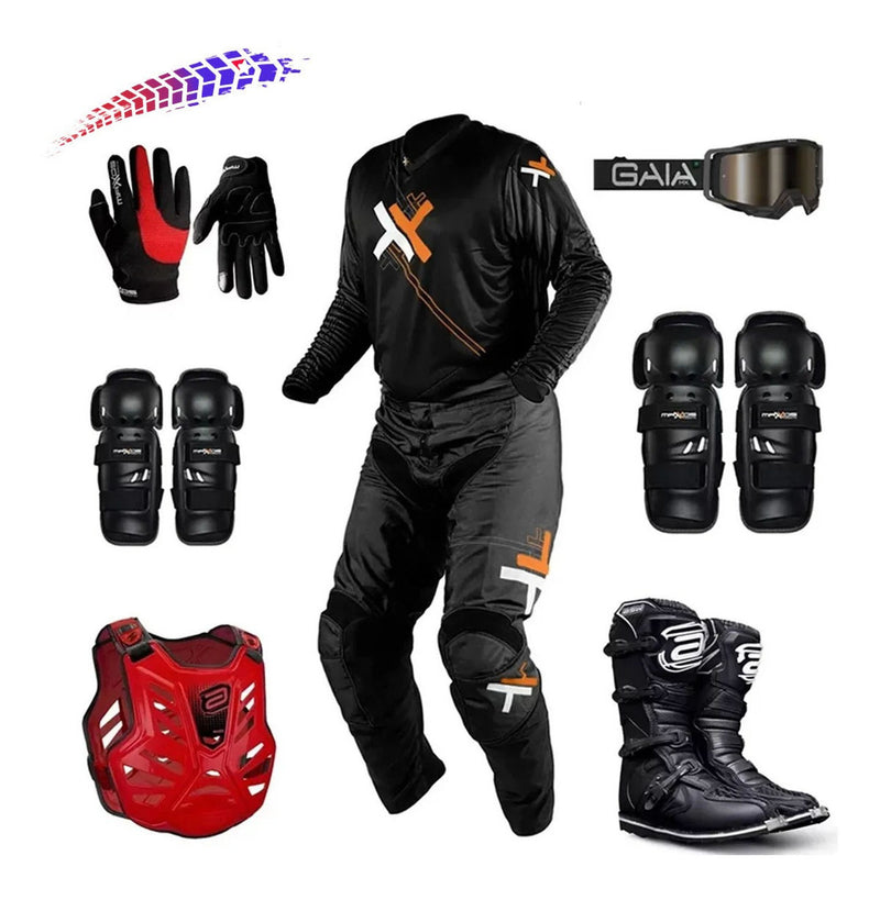 Kit Equipamento Motocross Trilha Asw 8 Itens