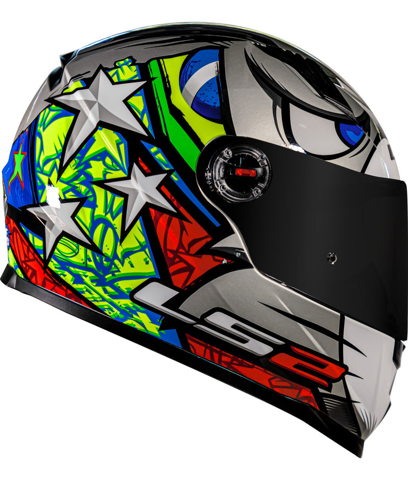 Capacete Ls2 Ff358 Piloto Alex Barros Tribal Br Brasil Brazi