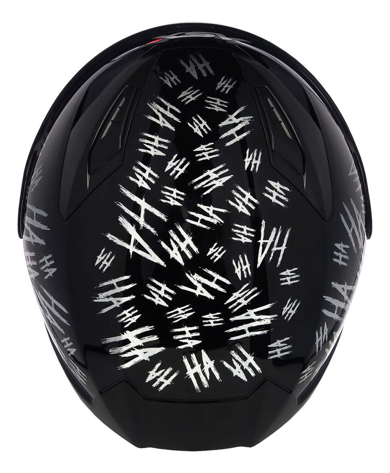 Capacete Asx City Fun Preto Branco Brilhante + Viseira Fumê