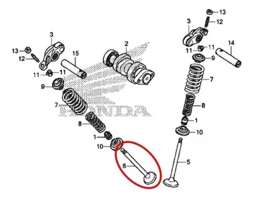 Par Válvula Admissão Escape Xre 190 Honda Retentor Par Motor