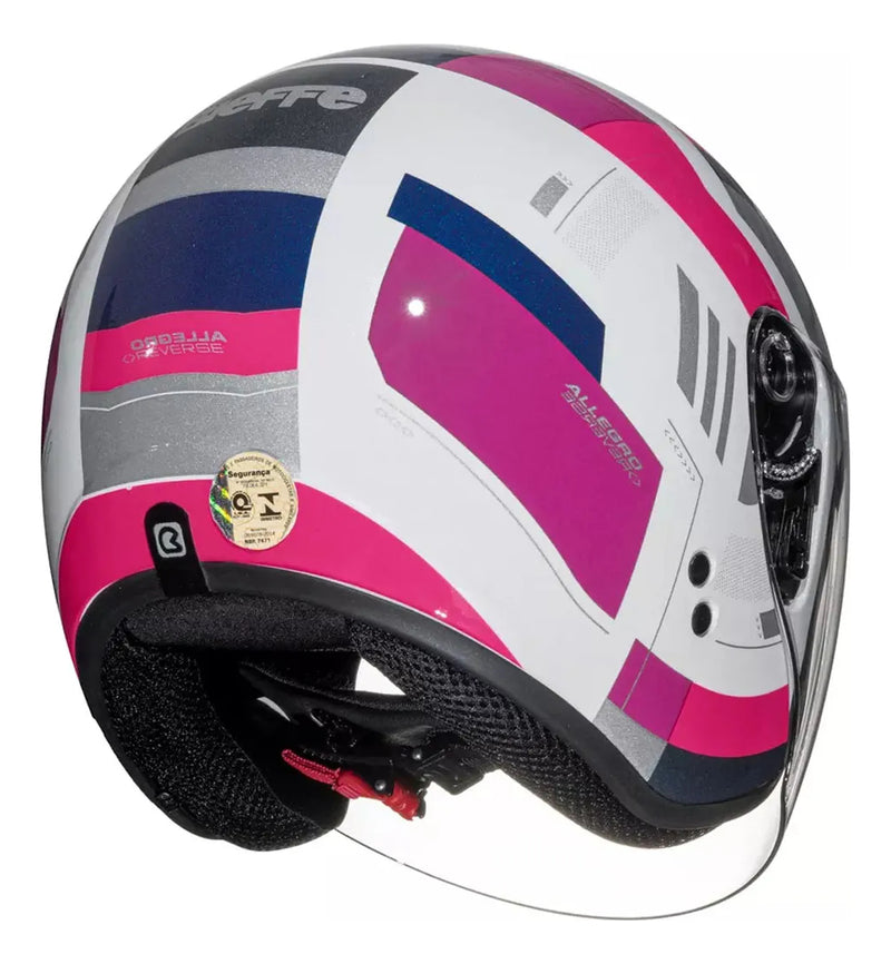 Capacete Bieffe Allegro Reverse Branco Pink