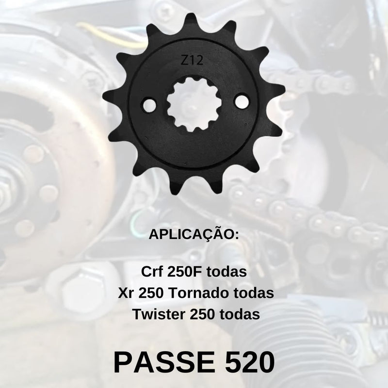 Pinhão 12 Dentes Honda Crf 250f Crf250f Twister Tornado