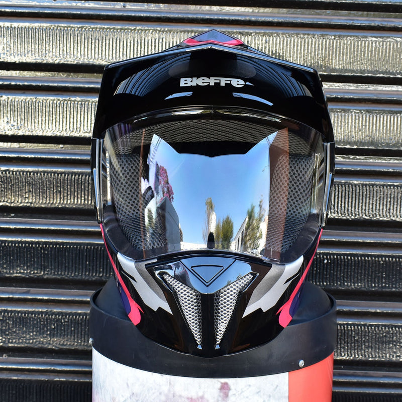 Capacete Bieffe 3 Sport Horizon Feminino Rosa Pala Moto