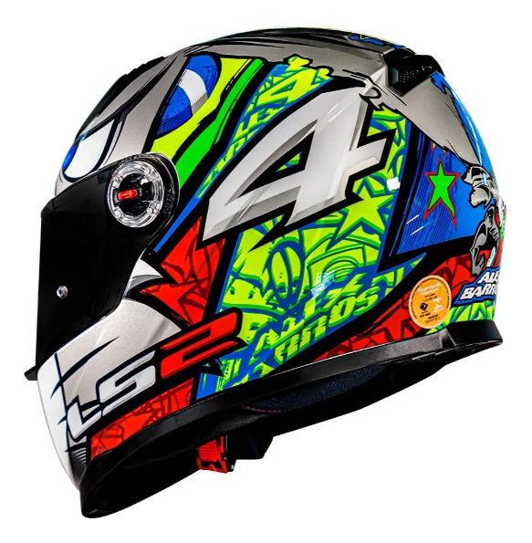 Capacete Ls2 Ff358 Alex Barros Prata