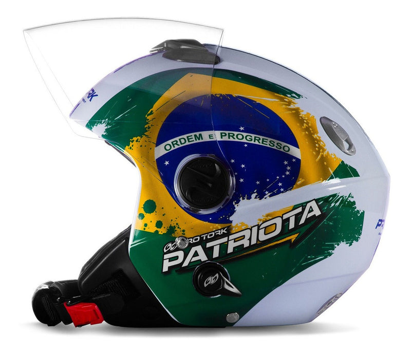 Capacete Aberto Moto Patriota Pro Tork New Atomic Brasil.