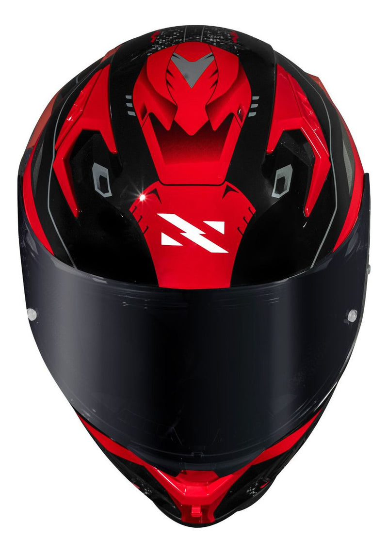 Capacete Norisk Flow Robot Vermelho + Viseira E Spoiler