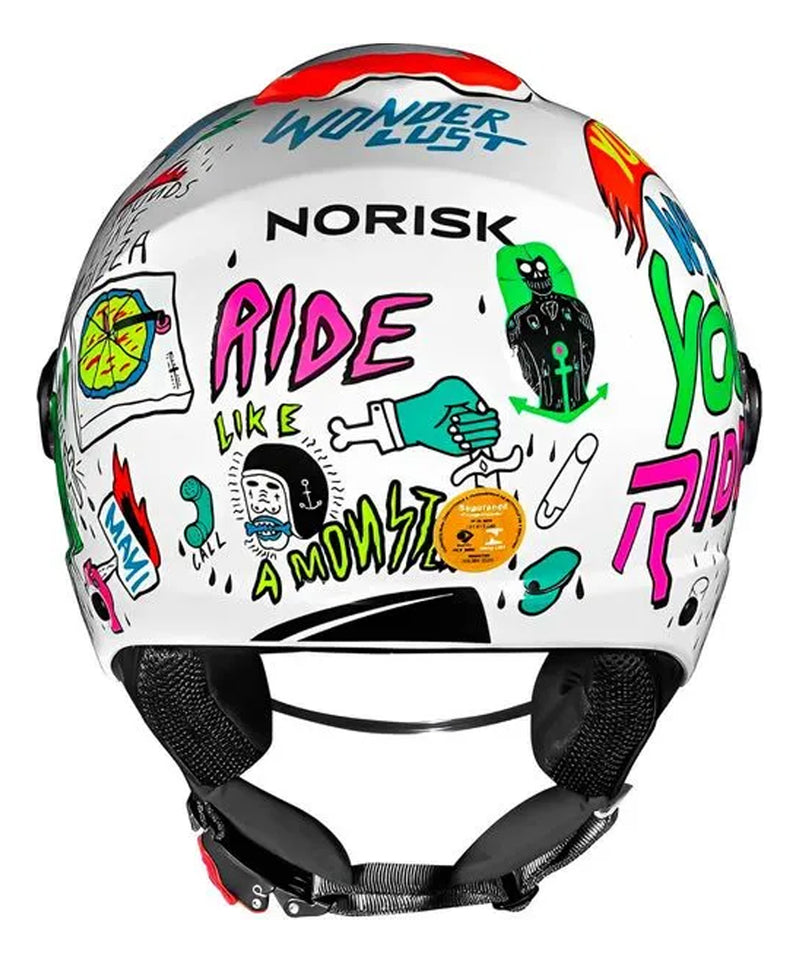 Capacete Norisk Orion Sv Free Branco E Preto Estiloso Flex