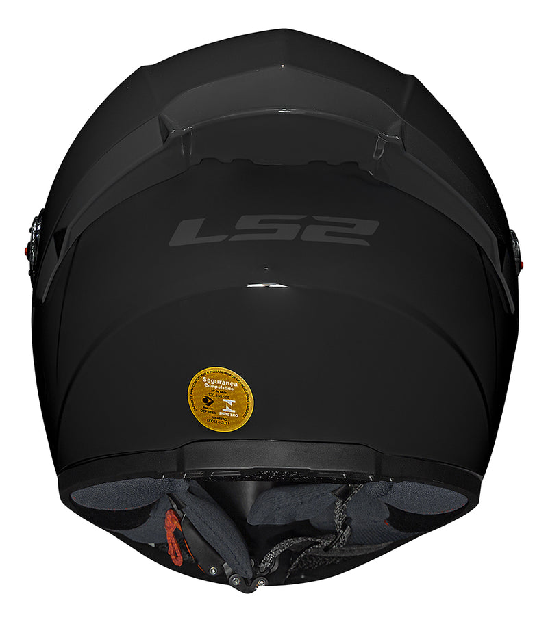 Capacete Ls2 Ff358 S Monocolor Preto Brilhante