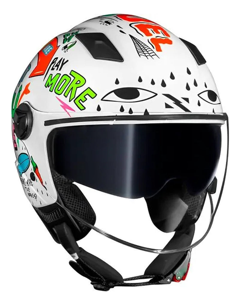 Capacete Norisk Orion Sv Free Branco E Preto Estiloso Flex