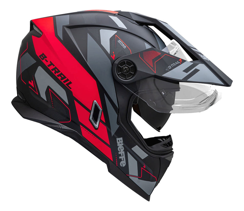 Capacete Moto Bieffe B-trail Conquest Com Óculos Interno