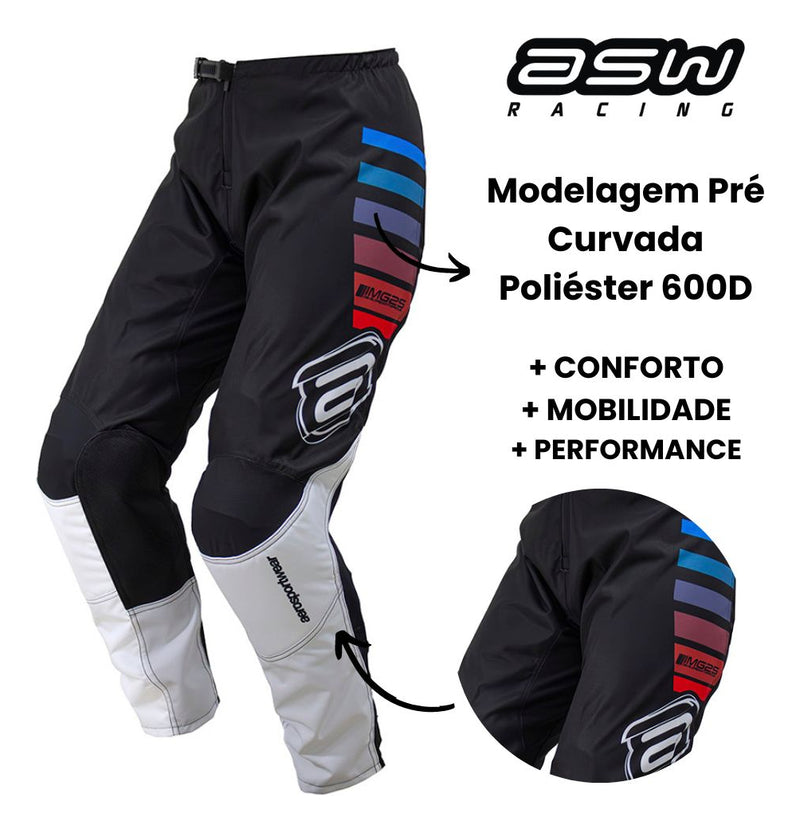 Conjunto Roupa Kit Trilha Motocross Asw Image Relay 25 Mx