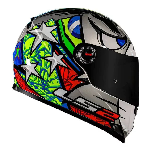 CAPACETE LS2 CLASSIC ALEX BARROS CINZA