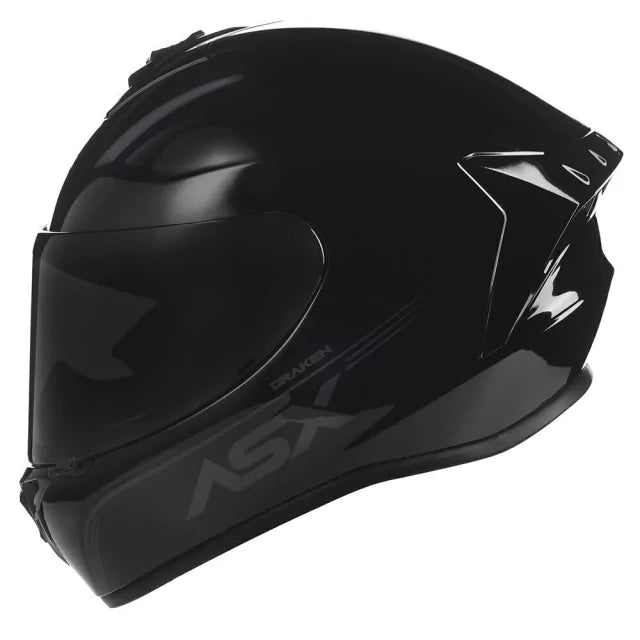 CAPACETE ASX DRAKEN SOLID BRILHO PRETO