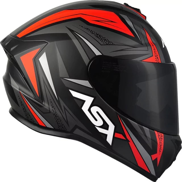 CAPACETE ASX DRAKEN VECTOR FOSCO PRETO/CINZA/VERMELHO